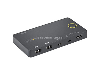 STARTECH 2 Port Hybrid USB-A + HDMI &amp; USB-C KVM Switch