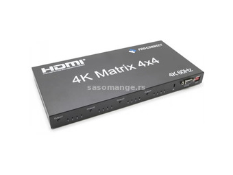 PROCONNECT Matrix switch 4x4 HDMI1.4 4K HDMI 3D RS232 IR Scaler