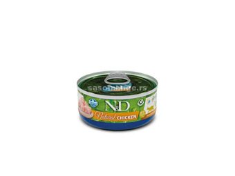 N&amp;D Can Cat Natural Chicken 70g