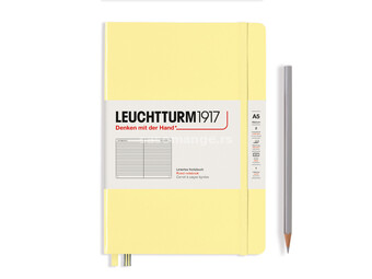 Notebook Hardcover Medium (A5), 251 pages, Ruled, Vanilla