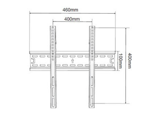 Alpha nosač za TV/ 32"- 55"/FIKSNI/VESA do 400x400/težina do 50kg/2.3 cm od zida/crn ( Alpha Supp...