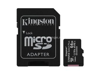 KINGSTON SD 64GB KINGSTON + SD adapter SDCS2, 64GB