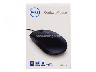 DELL MS116 USB Optical crni retail box miš