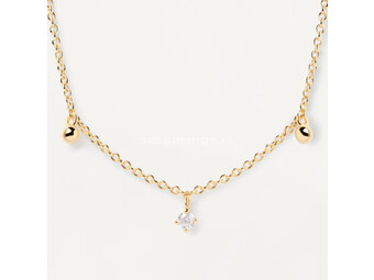 Ženska pd paola love triangle zlatna ogrlica sa pozlatom 18k ( co01-491-u )