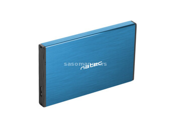 RHINO GO, HDD/SSD External Enclosure 2.5", SATA III, USB3.0, Aluminium, Blue ( NKZ-1280 )