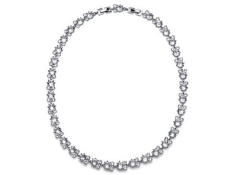 Ženska oliver weber say crystal ogrlica sa belim swarovski kristalima ( 12205 )