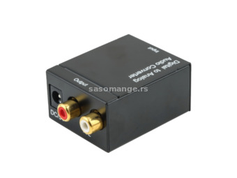 FAST ASIA DAC audio adapter Toslink + COAXIAL na 2xRCA (Crni) Toslink + Coaxial (RCA) - ženski 2x...