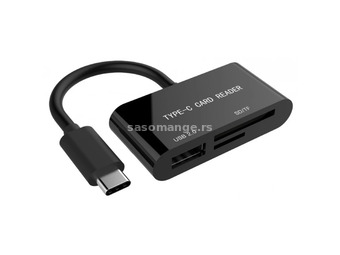 GEMBIRD Compact USB Type-C SDXC combo card reader black