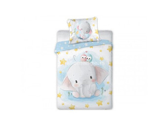 Faro posteljina za bebe Cuddles Sladak Slonić 100x135+40x60cm - 5907750597024