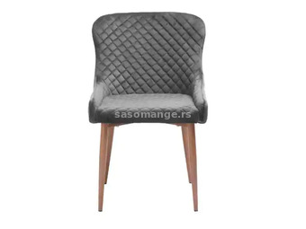 Trpezarijska stolica PEBRINGE baršun siva/hrast