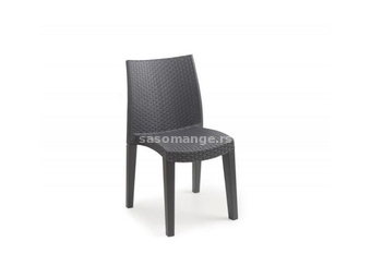 AMK Baštenska stolica plastična 55x48x86cm Lady Antracite 037971