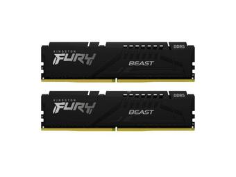 Memorija 64GB (2x 32GB) Fury Beast DDR5-5200 CL36 UDIMM Kingston KF552C36BBEK2-64