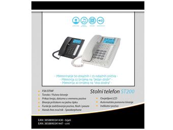 MEANIT Zični telefon ST200 beli
