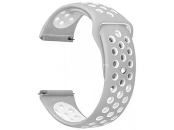MYBANDZ L%gzQ silicone watch strap 20mm gray-white