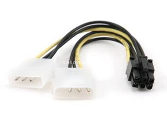 Kabl Wiretek 2x4Pin MALE na 6Pin PCIEx FEMALE
