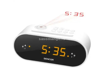 FM radio alarm sa projektorom vremena SENCOR SRC 3100 W beli