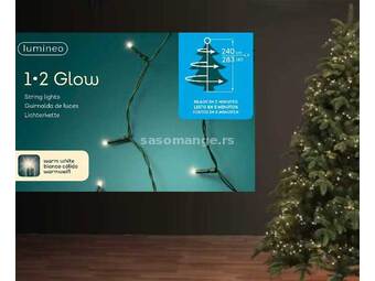 Lumineo Novogodišnje stepenaste LED lampice 1-2-glow basic 8 nivoa 283 LED 49.5463