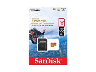 SANDISK MEM MICROSD 32GB Sandisk Extreme + adapter (SDSQXAF-032G-GN6AA)