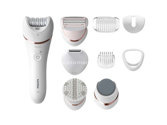 PHILIPS BRE740/10 Series 8000 Moist and dry epilator 9 accessories