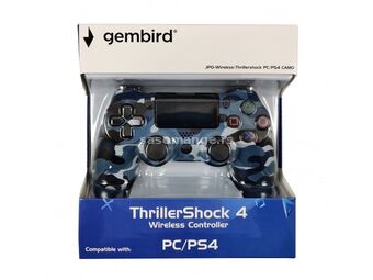 GEMBIRD JPD-Wireless-Thrillershock PC/PS4 CAMO BLUE Bezicni gamepad sa dvostrukom vibracijom