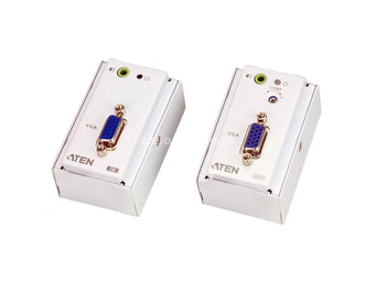 ATEN VGA/Audio Cat 5 Extender with MK Wall Plate VE157