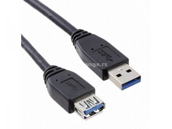 E-GREEN Kabl USB 3.0 A - USB A MF (produžni) 1.8m crni
