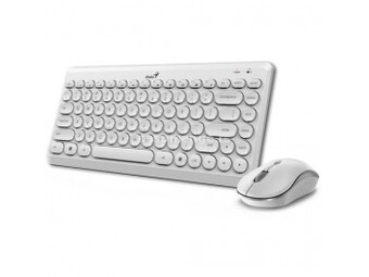 GENIUS LuxeMate Q8000 YU 2u1 bežični komplet tastatura+miš beli