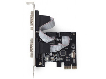 SPC-22 Gembird 2 serial port PCI-Express add-on card, with extra low-profile bracket