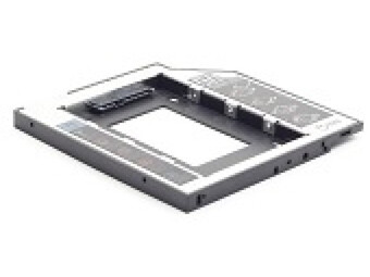 Slim mounting frame (adapter, caddy) for 2.5'' HDD/SSD to 5.25'' bay, up to 9.5 mm ( MF-95-01 )