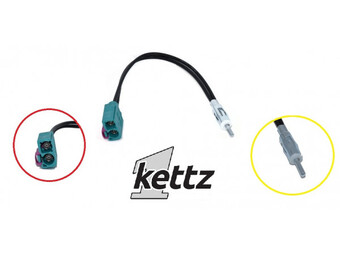 Kettz KT-AD17 Antenski adapter FAKRA2-DIN