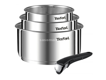 Tefal Ingenio Black Stone 4pcs L3998902 - Cookware Set