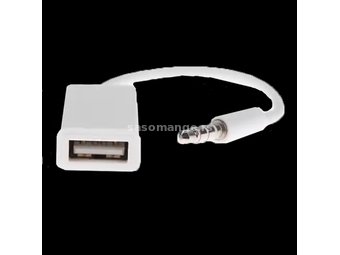 Adapter USB na AUX beli 17cm A017