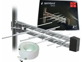 GEMBIRD Antena Loga/ UHF/ GMB-20E/ 44cm/ 6dB alu + kabl 15m