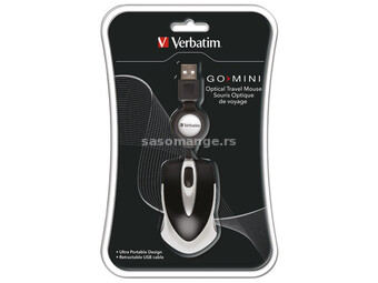 Miš usb 3tipke optički Mini travel Verbatim 49020 crni blister