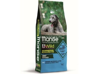Monge BWild hrana za pse Grain free - inćun, krompir i grašak 12kg