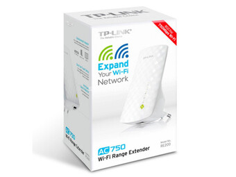 Ekstender dometa TP-LINK RE200 Wi-Fi/AC750/433Mbps/300Mbps/1xLAN/3 interne antene