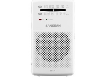 SANGEAN SR-35 Pocket 100 portable FM/AM pocket radio white