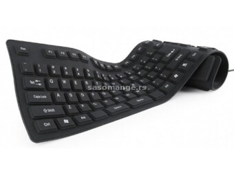 Gembird fleksibilna tastatura US layot USB+microUSB OTF adapter KB-109F-B