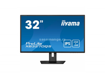 IIYAMA 32" IPS-panel, 2560x1440, 250cd/m, 4ms, 15cm Height Adj. Stand, Speakers, DisplayPort, HD...