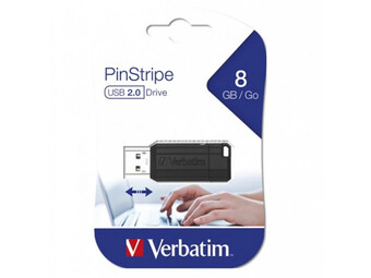 Memorija USB 8Gb PinStripe Verbatim 49062