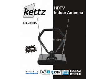 Sobna TV/FM antena Kettz DT-K035 + pojačivač ( 00K035 )