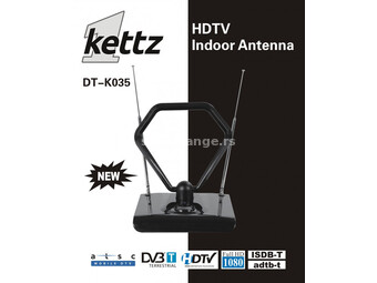 Sobna TV/FM antena Kettz DT-K035 + pojačivač 00K035