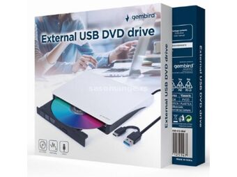 GEMBIRD DVD-USB-03-BW eksterni USB DVD drive Citac-rezac