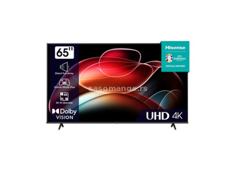 Televizor Hisense H65A6K Smart, LED, 4K UHD, 65"(165cm), DVB T-C-T2-S2