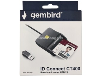 CRDR-CT400 ** Gembird Smart card reader USB 2.0 Citac za licne karte, saobracajne, bankarske (775)
