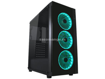 LC-POWER kućište Gaming 995B - Light Box ATX Gaming serija - LC-995B-ON Midi Tower Micro-ATX Min...