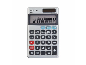 Maul džepni poslovni kalkulator M 112, 12 cifara srebrna ( 05DGM1112S )