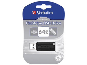 Memorija USB 64Gb PinStripe Verbatim 49065