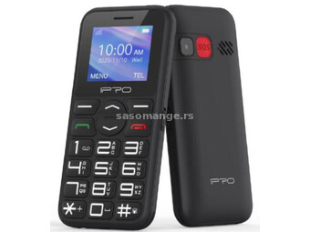 IPRO senior F183 32MB, DualSIM, 3,5mm, lampa, MP3, MP4, kamera, crni mobilni telefon
