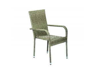 Green bay Baštenska stolica od ratana Bay siva 060350